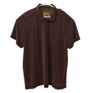Eddie Bauer travex polo shirt mens 2XL XXL purple active fit short sleeve camp